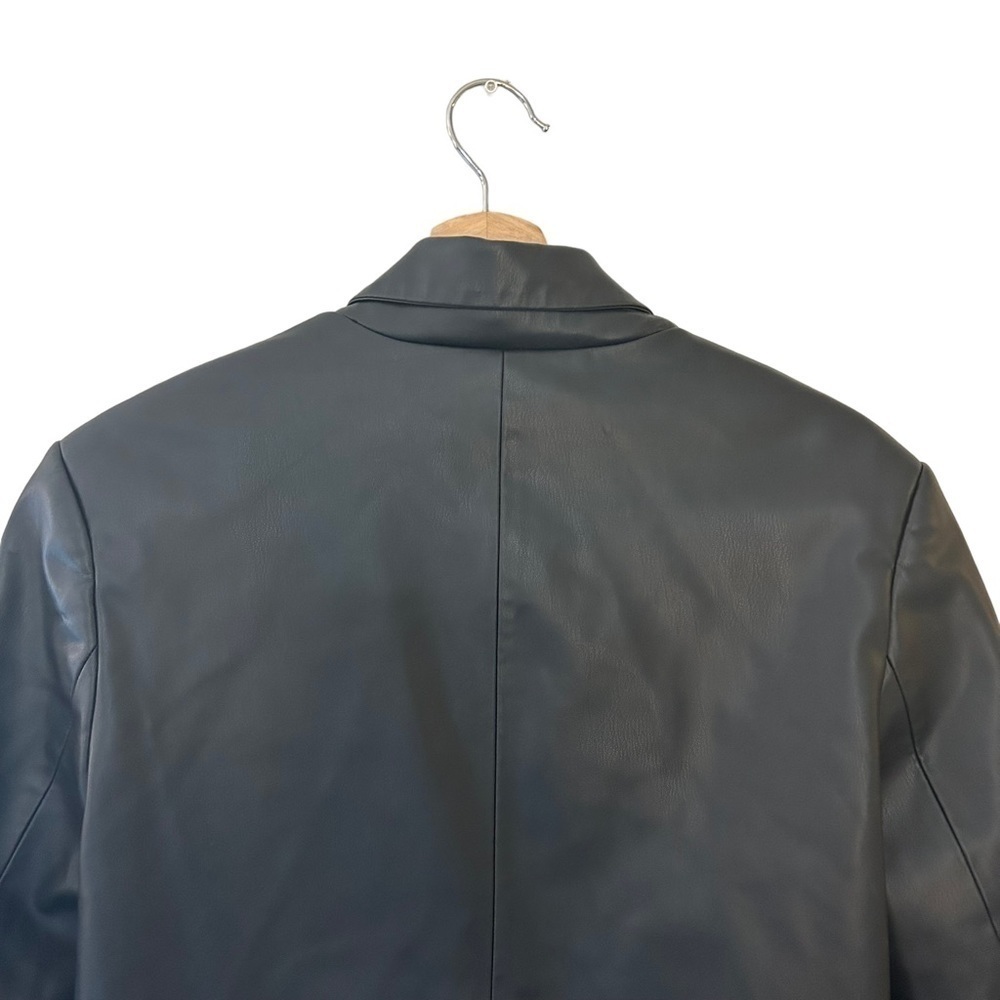 Zara Jacket Black Size XS Vegan Leather Oversized - Picture 5 of 7